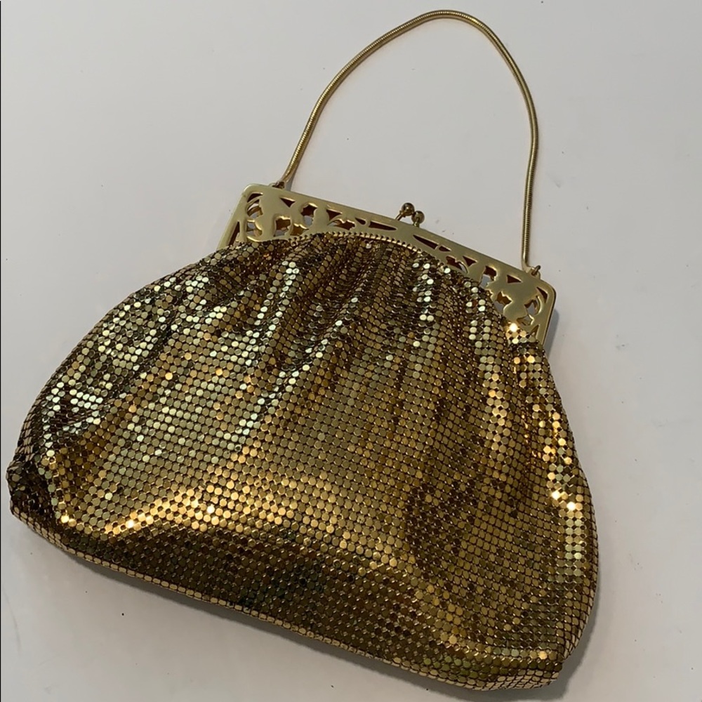 Vintage 40’s Whiting & Davis Gold Mesh Bag #2814
